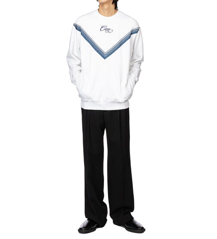 CASABLANCA CAZA EMBROIDERED ENVELOPE SWEATSHIRT WHITE