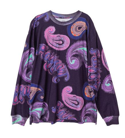 RASSVET PAISLEY LS T-SHIRT NAVY