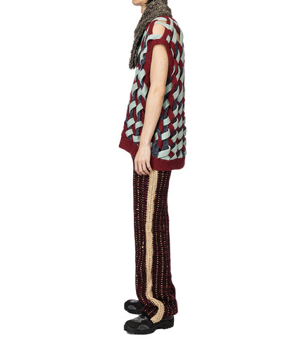 NAMESAKE BASKET WEAVE VEST WEAVED SKY FLAME