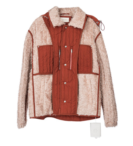 CRAIG GREEN REVERSIBLE FLUFFY WORKER JACKET RED / PINK