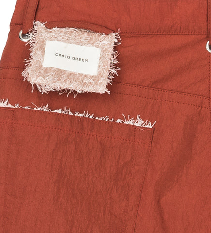 CRAIG GREEN REVERSIBLE FLUFFY TROUSERS RED / PINK
