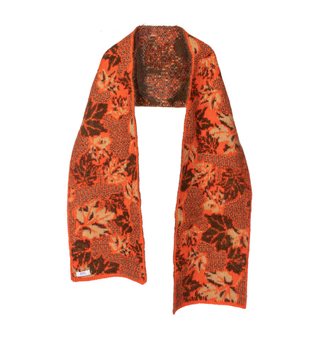 ERL ROUND NECK JACQUARD SCARF ORANGE