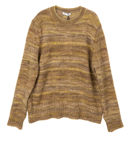 CMMN SWDN SIGGE MOHAIR WOOL BLEND SWEATER MUSTARD STRIPE