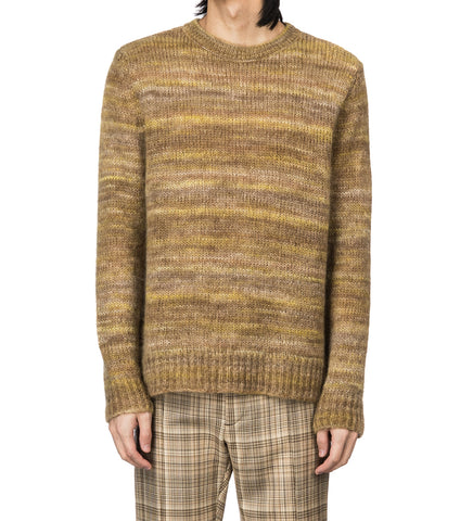 CMMN SWDN SIGGE MOHAIR WOOL BLEND SWEATER MUSTARD STRIPE