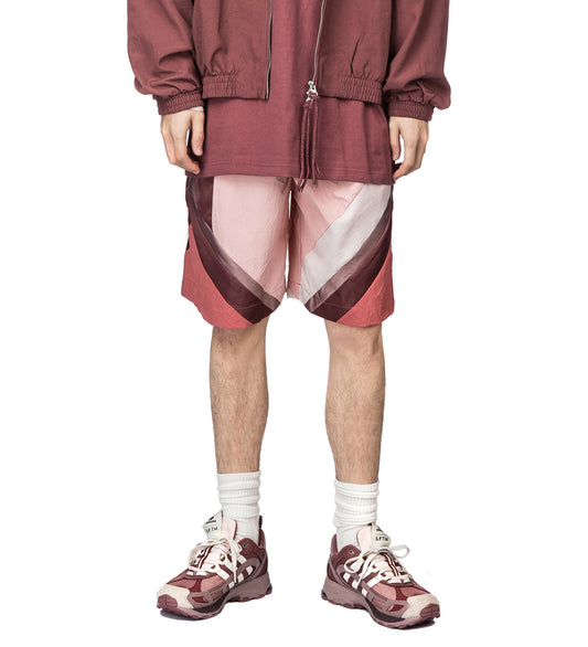 SONG FOR THE MUTE X ADIDAS PANELLED SHORTS DUSTY PINK