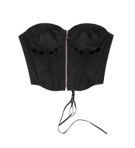THE FELTED CORSET DARK GREY