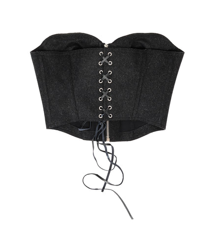 THE FELTED CORSET DARK GREY