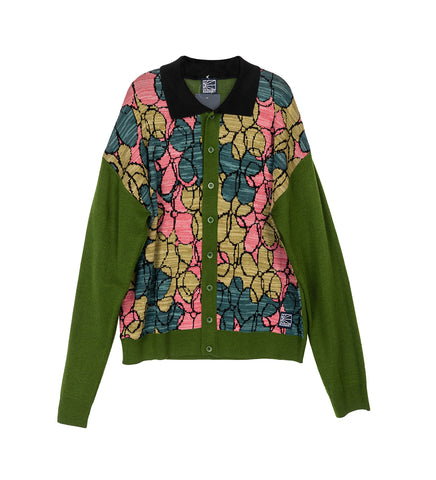 TT DRAWING CARDIGAN GREEN