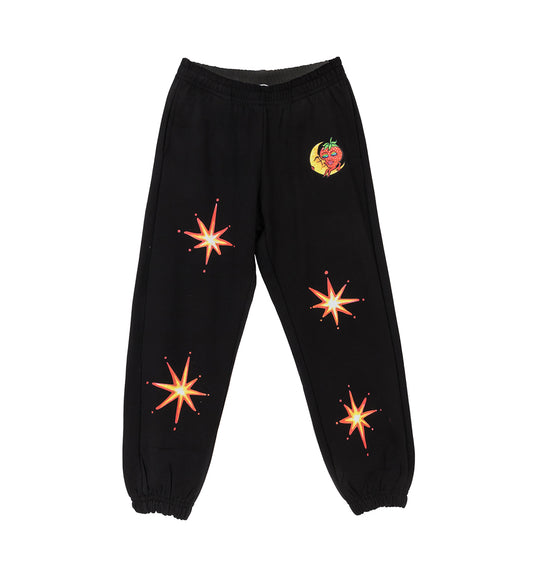 ALLY BO PERENNIALS PRINTED PANTS BLACK