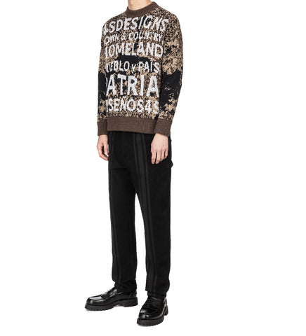 4SDESIGNS 4SD KNIT CREWNECK SWEATER BLACK
