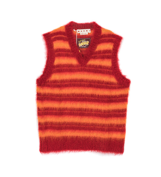 MARNI V-NECK SWEATER LACQUER
