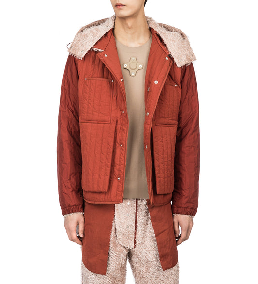 CRAIG GREEN REVERSIBLE FLUFFY WORKER JACKET RED / PINK
