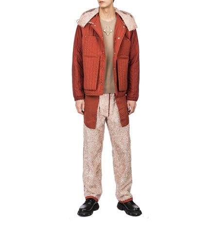 CRAIG GREEN REVERSIBLE FLUFFY WORKER JACKET RED / PINK
