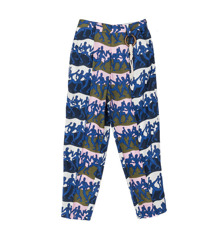 CARROT CUT TROUSER BLUE RUNNERS