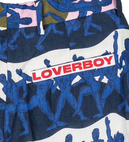 CARROT CUT TROUSER BLUE RUNNERS