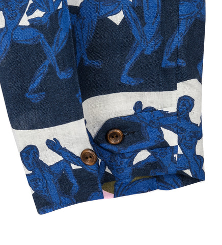 CARROT CUT TROUSER BLUE RUNNERS
