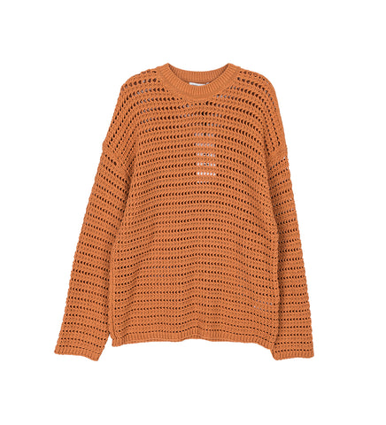 ELTON CROCHET JUMPER DUSTY CLAY