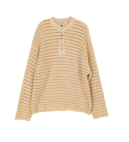ELTON CROCHET JUMPER ECRU