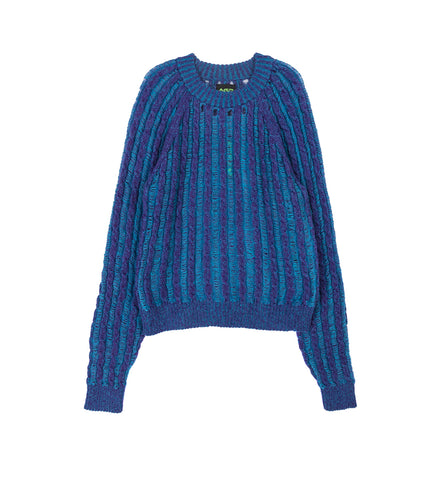 AGR SERENITY CABLE MOHAIR JUMPER NAVY