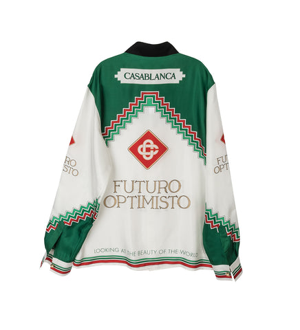 CASABLANCA LONGSLEEVE SILK SHIRT FUTURO OPTIMISTO