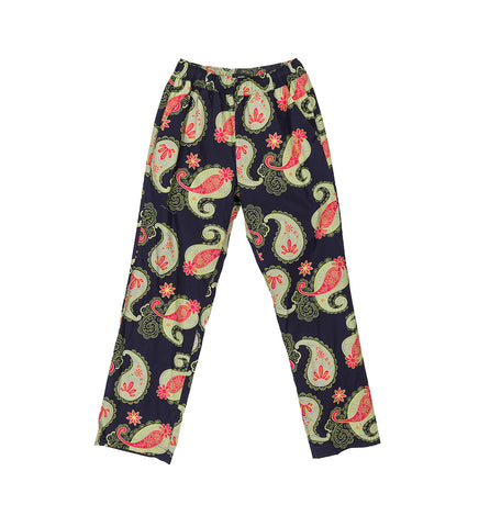 RASSVET PAISLEY PRINT PANTS BLACK