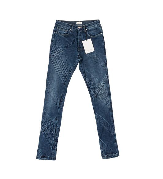 STEFAN COOKE JEANS WITH SEAM DETAILS BLUE